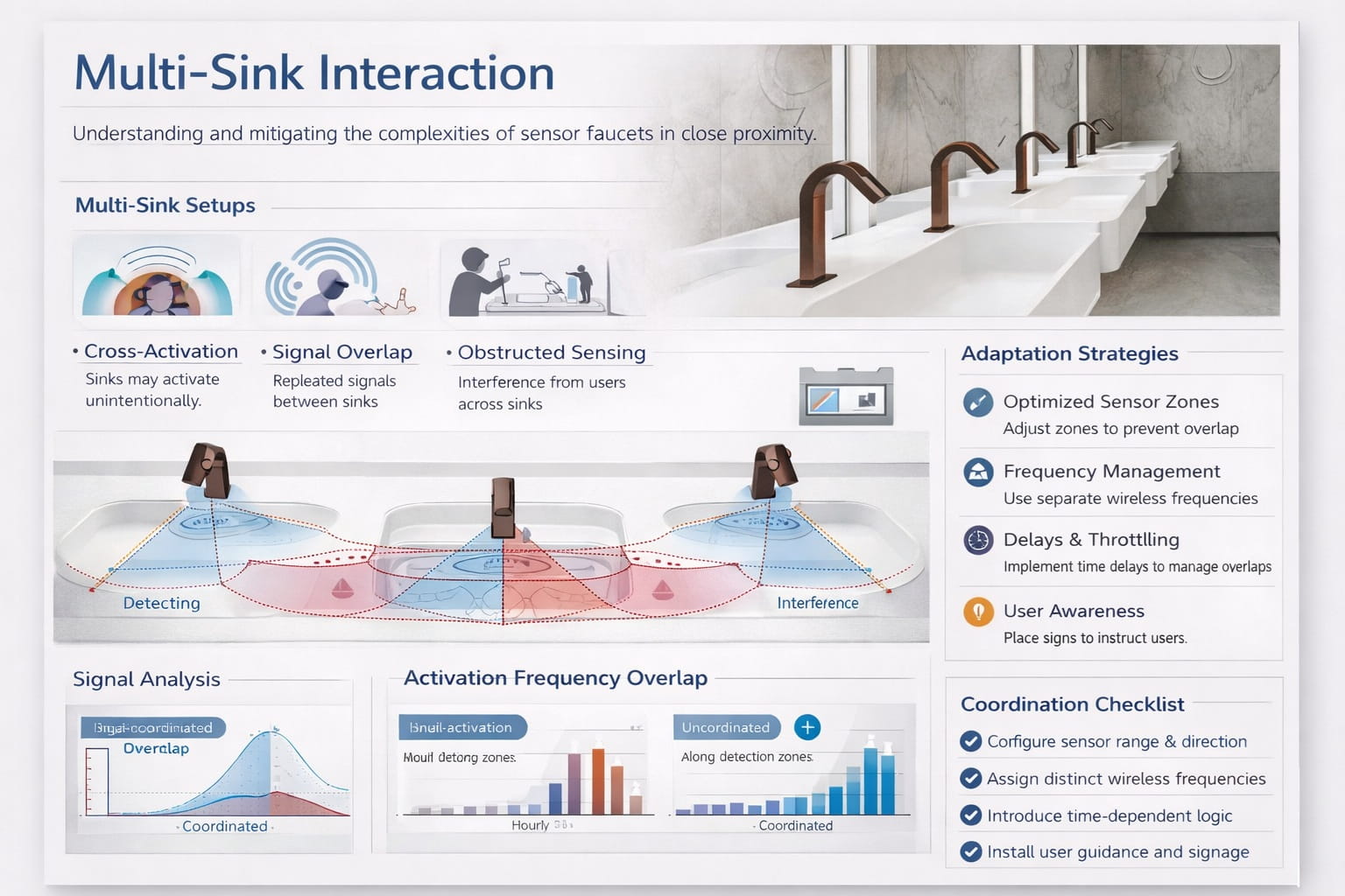Multi-sink restroom setting for field testing