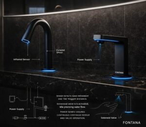 commercial sensor faucet working principle diagram
