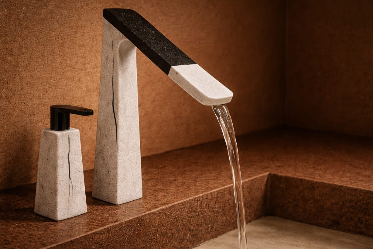 Airport terminal restroom renovation with electrical planning for hardwired touchless faucet systems