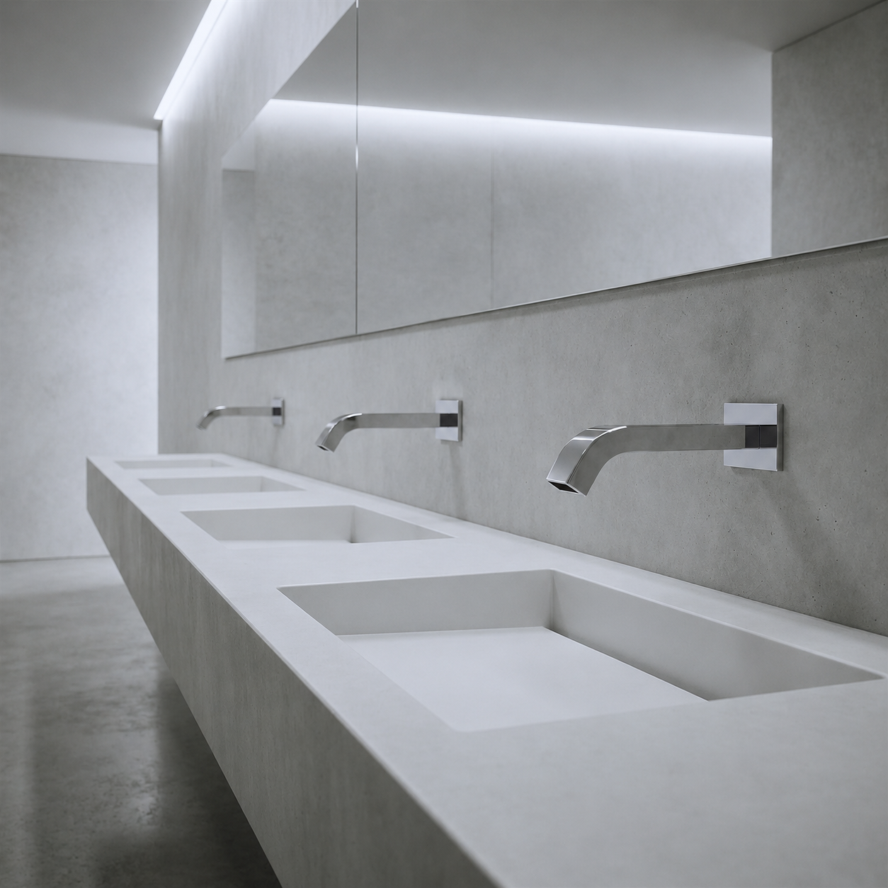 Enterprise sensor faucet controls and maintenance visibility planning