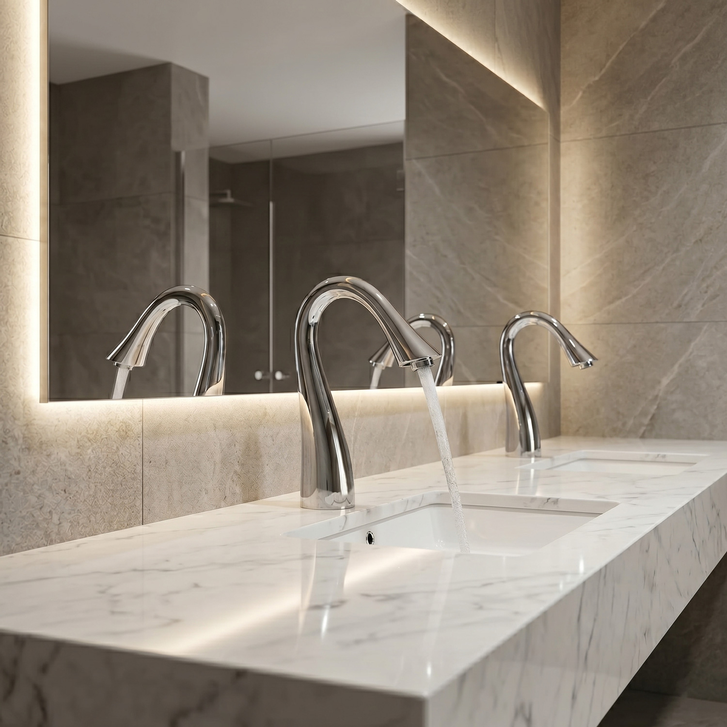 Fontana Couron Chrome Hands Free Automatic Touchless Smart Sensor Faucet