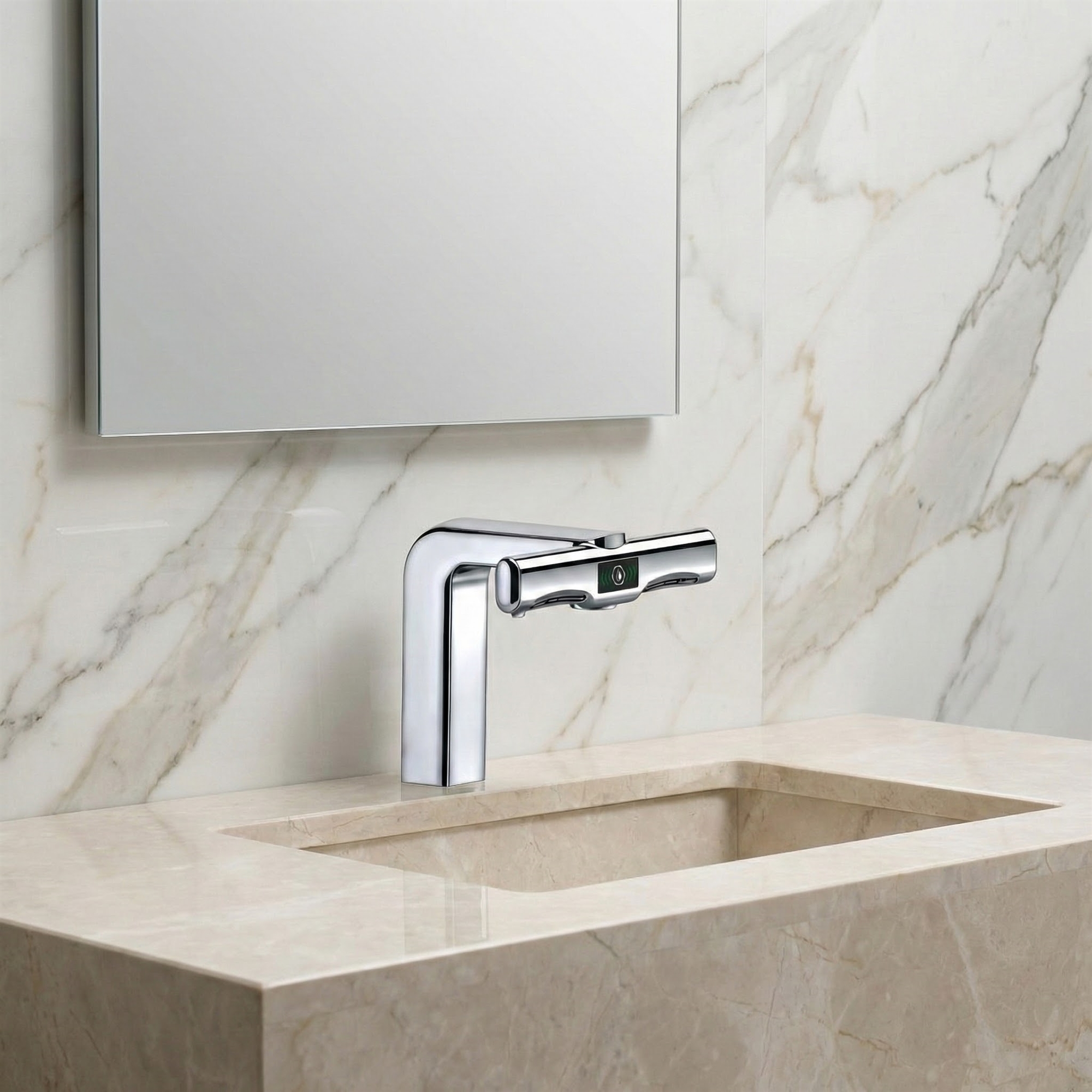 Fontana CalmCurrent Chrome 3-in-1 Touchless Faucet, Soap Dispenser & Hand Dryer Set