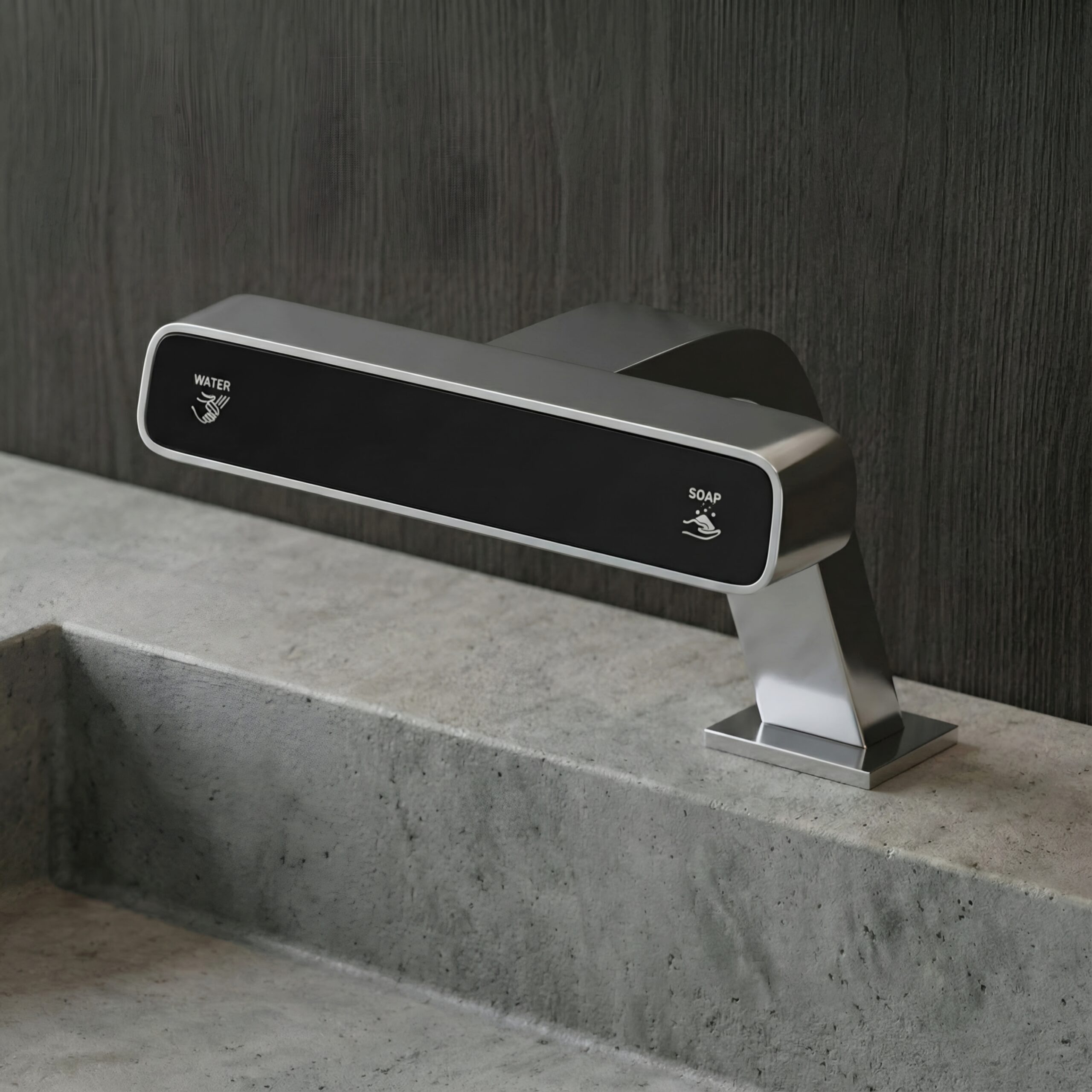Fontana OpalDuo Touch Chrome Touchless Faucet & Dispenser Set
