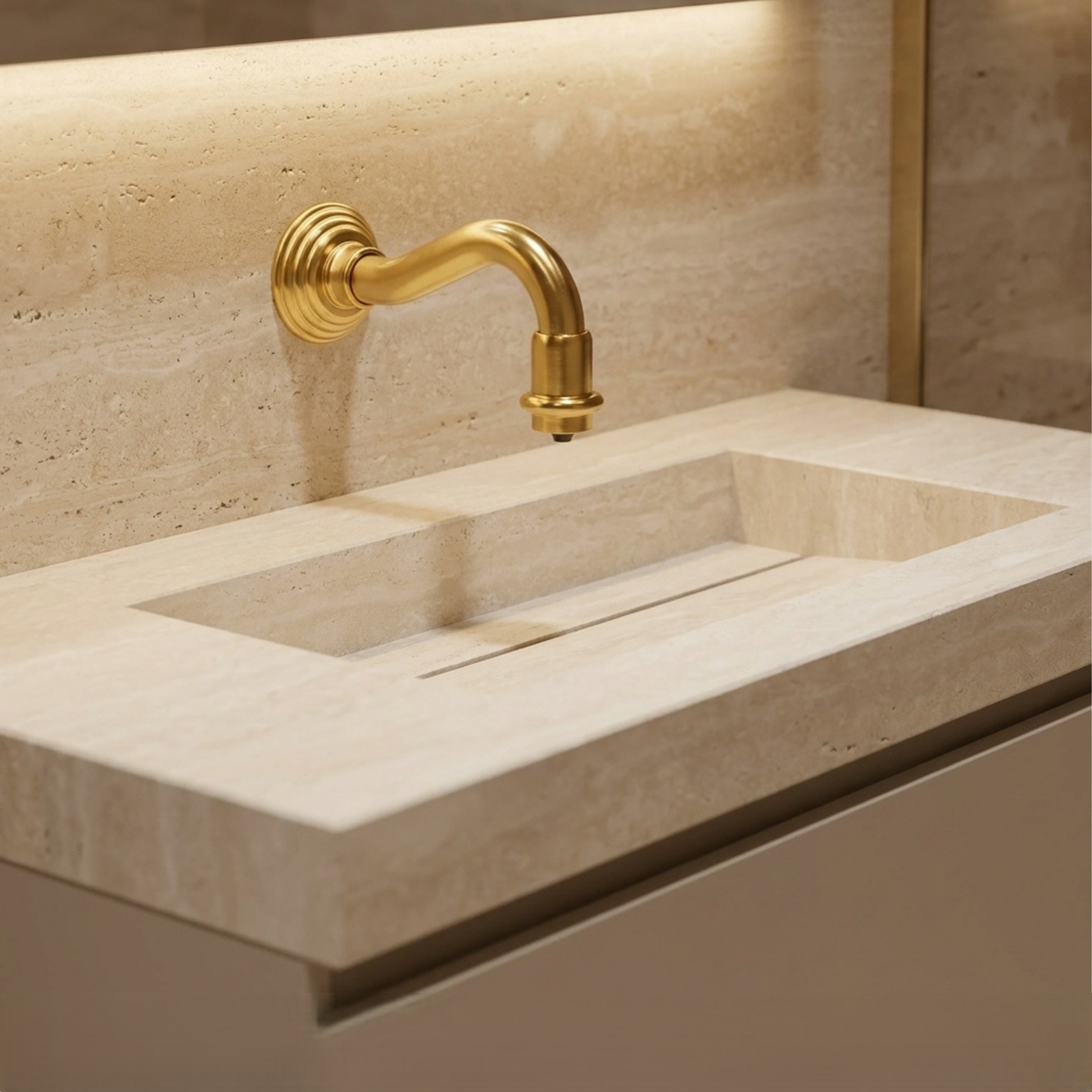 Fontana SierraVanta Series Gold Wall Mounted Touchless Soap Dispenser