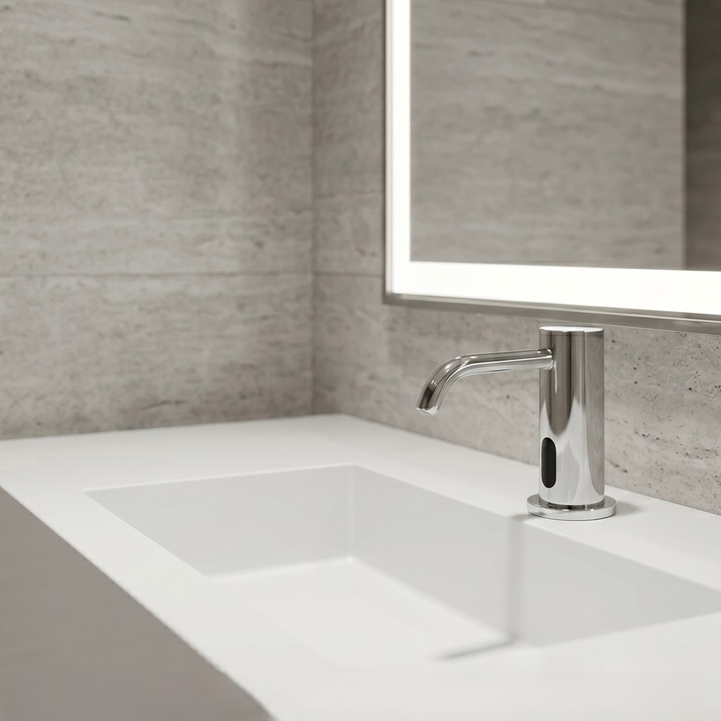 Fontana Chrome Automatic Sensor Deck Mounted Commercial Liquid Foam Soap Dispenser
