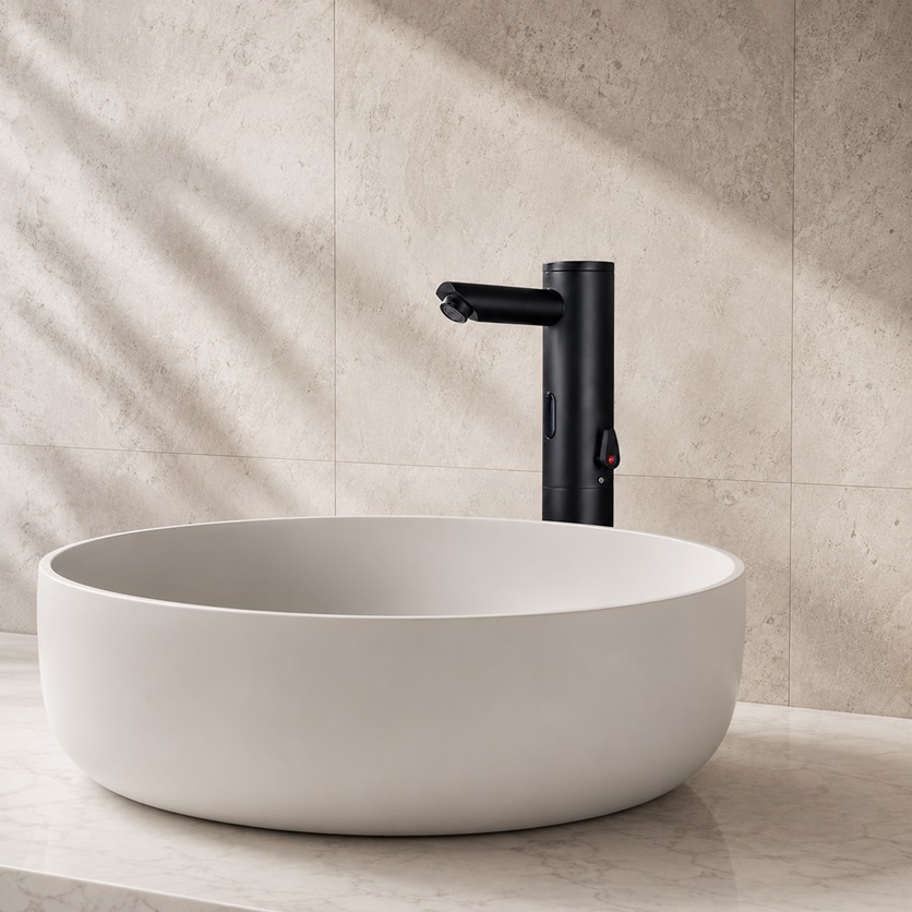 Fontana FlowSense Max touchless commercial sensor faucet for university restroom review