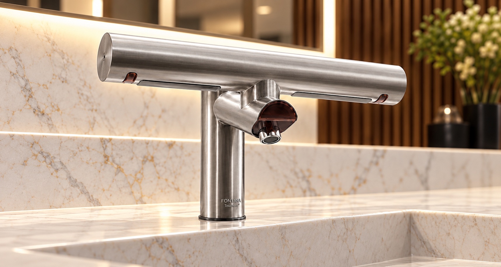 Contemporary bathroom architecture illustrating commercial fixture comparisons