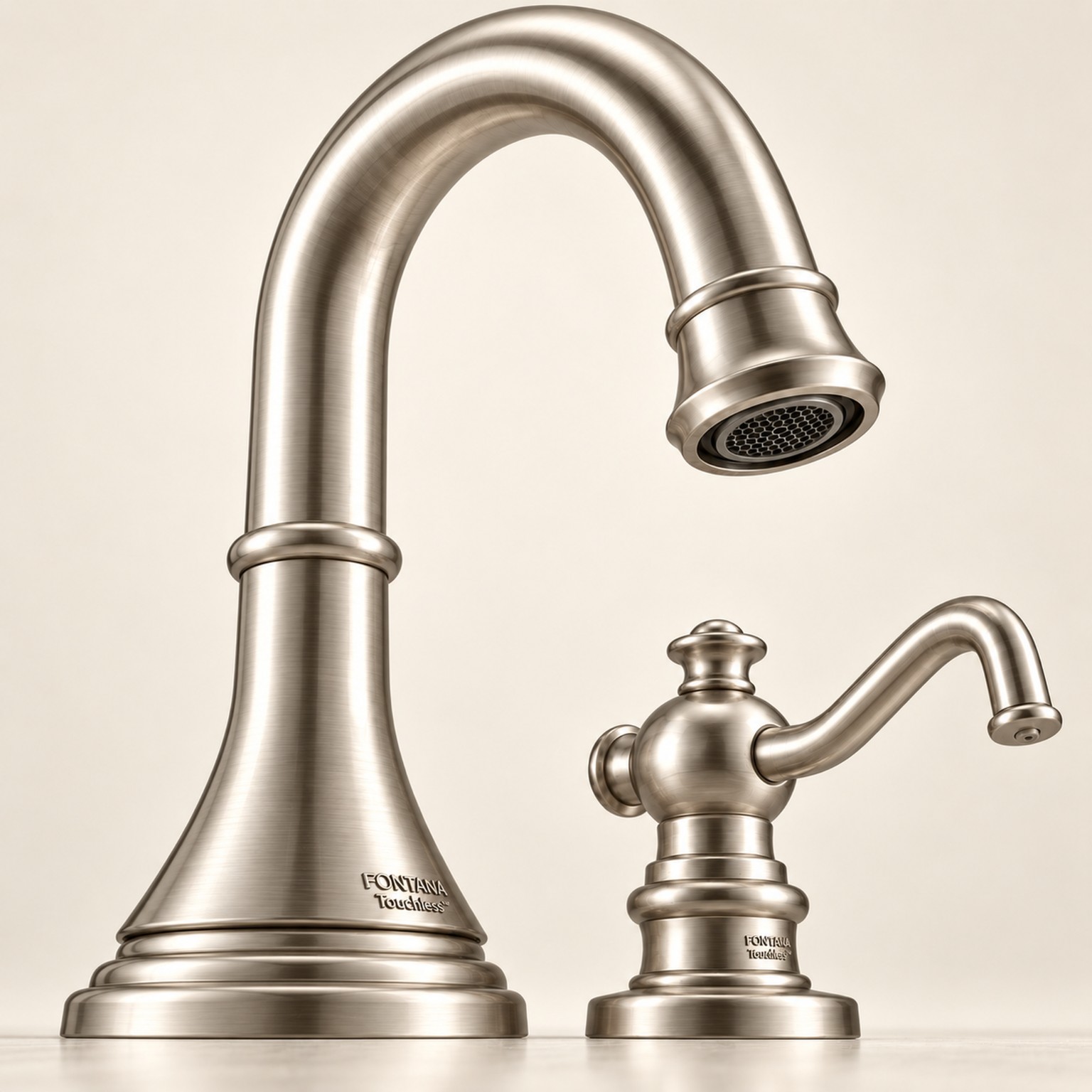 Contemporary sink arrangement illustrating spout-to-basin planning
