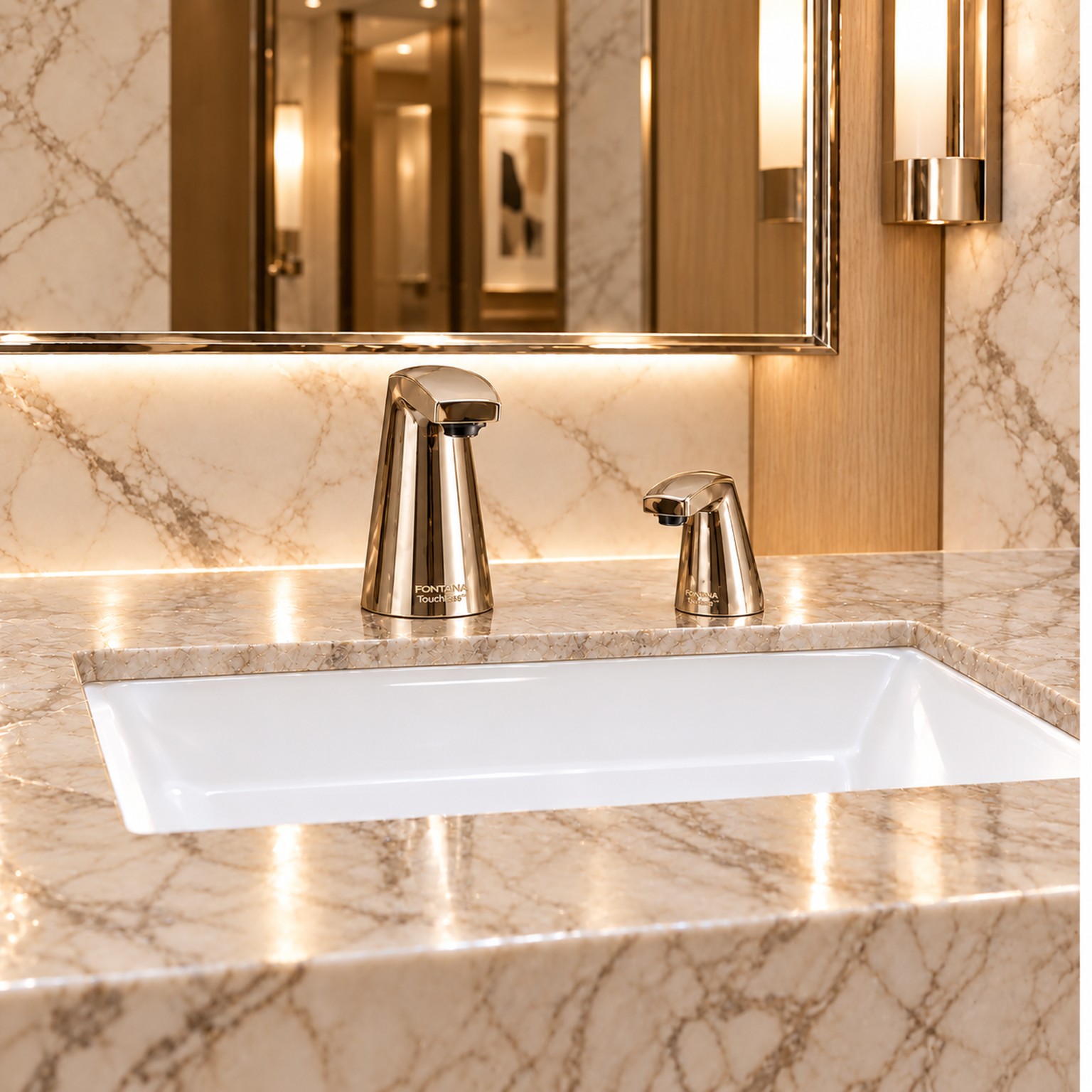 Modern bathroom interior highlighting faucet and basin coordination