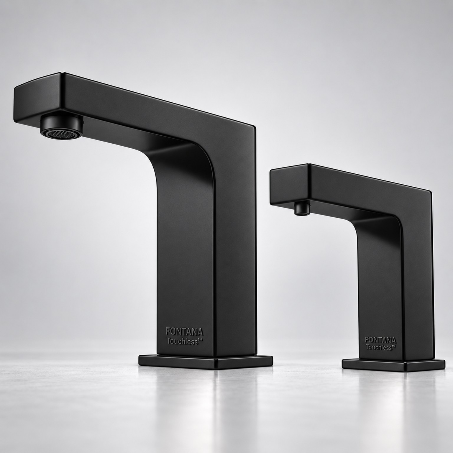 Architectural bathroom interior representing faucet system planning